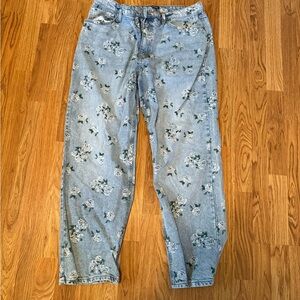 Floral Blue Jeans